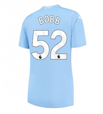 Manchester City Oscar Bobb #52 Primera Equipación Mujer 2023-24 Manga Corta